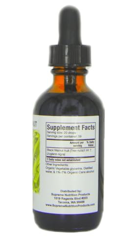 Supreme Nutrition Black Walnut Tincture 2 Fl Oz 59 Servings