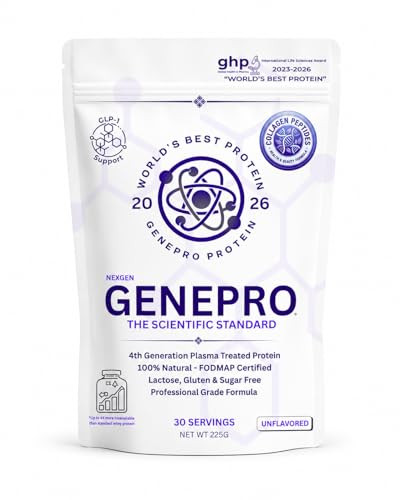 Genepro Nexgen Unflavored Collagen Peptides - Lactose-Free Gluten-Free Protein Supplement Shake For Hair Skin And Nails (30 Servings)