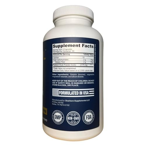 Trtl Psyllium Husk Capsules 240Ct | Fiber Supplement For Gut Health Support & Digestive Regularity | Packaged & Tested In Usa Non-Gmo | 2.2G Fiber Per Serving