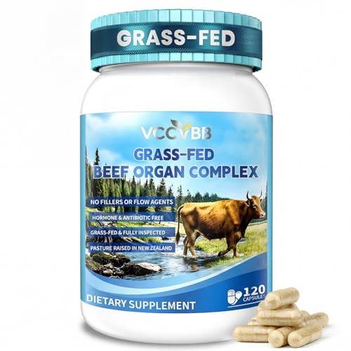 Vccvbb Beef Organ Supplements For Women Beef Liver Kidney Heart Uterus Tissue Hormonal Balance Immune SupportNatural Iron Vitamins Supplements For Energy Grass Fed Pasture Raised 120 Capsules