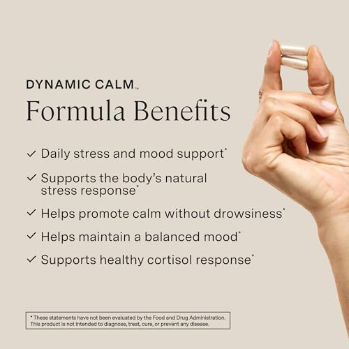 Stonehenge Health Dynamic Calm - 600Mg Ksm-66 Ashwagandha With L-Theanine Rhodiola Rosea Holy Basil And Magnesium Glycinate Daily Stress And Mood Support Non-Gmo 60 Vegetarian Capsules