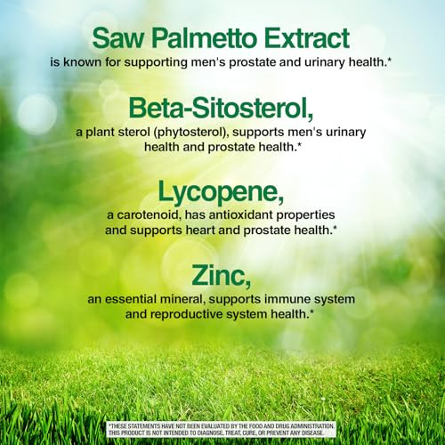 Nature'S Wonder Men'S Prostate Formula With Saw Palmetto Beta-Sitosterol & Lycopene 200 Softgels 100 Days Supply