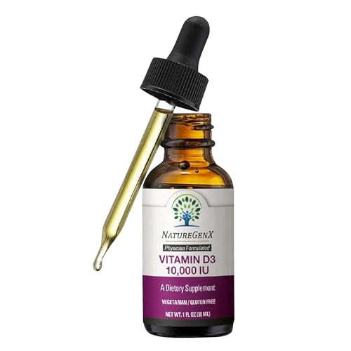 Naturegenx Vitamin D3 Liquid Drops Immune Support & Bone Strength For Adults Vegan Non-Gmo Gluten-Free 30Ml (1-Month Supply)
