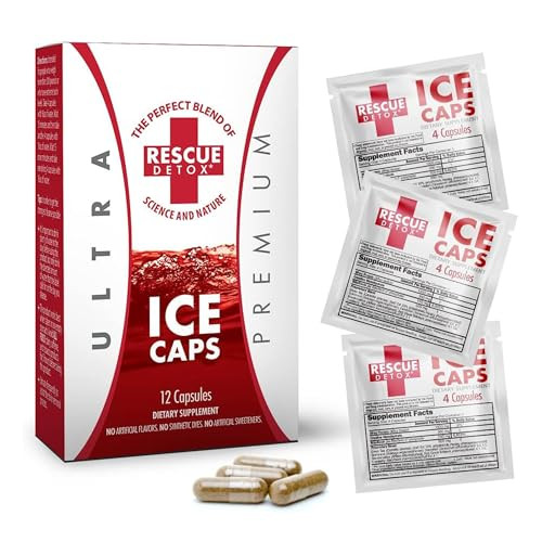 Rescue Detox - Ice Caps - 12Ct | Concentrated Cleansing Capsules