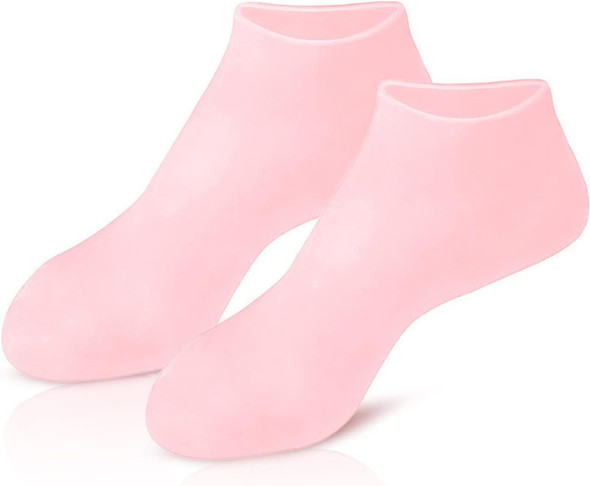 2PCS Gel Moisturizing Heel Socks Spa Sock For Foot Care Gel Heel Socks For Dry Cracked Dry Feet Skin Gel Heel Repair Socks Tools  Skin