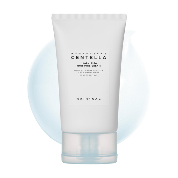 SKIN1004 Hyalu-Cica Moisture Cream Face Moisturizer with Hyaluronic Acid Centella Cream for Deep Hydration Lightweight Nourishing Gel Moisturizer for Face Korean Skin Care  2.53 fl oz  75ml