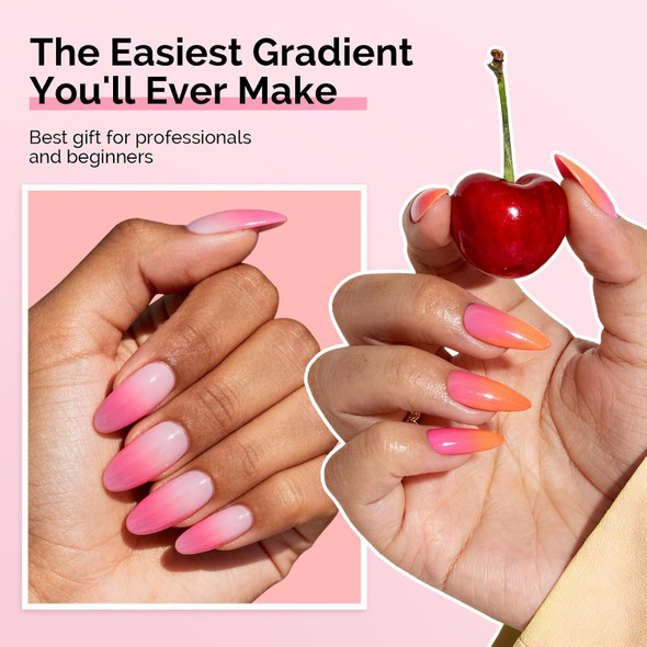 MelodySusie 40 Colors Nail Powder Pigment Kit - Long Lasting for Easy Gradient Ombre Nail ArtProfessional DIY Manicure Supplies for Beginners Home Salon Use