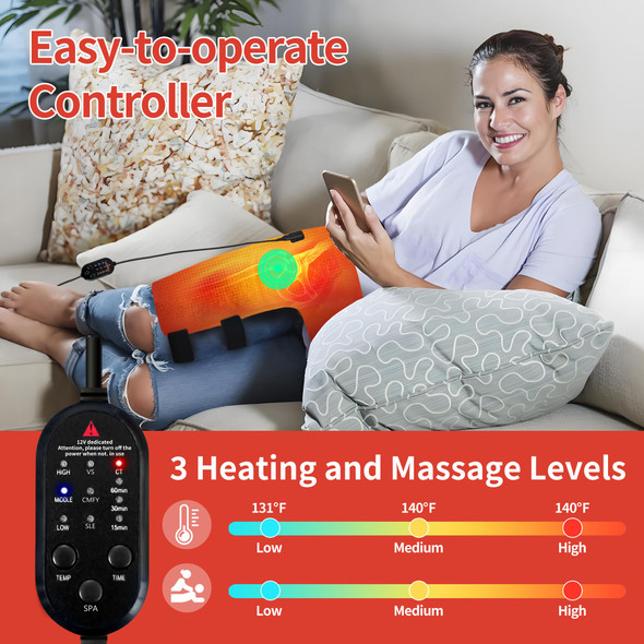 Bedhum Hip Heating Pad, Hip Massager Vibration, Heating Pad For Hip, Thigh/Buttocks Electric Heated Hip Brace, Heating Pad For Hip Pain Relief