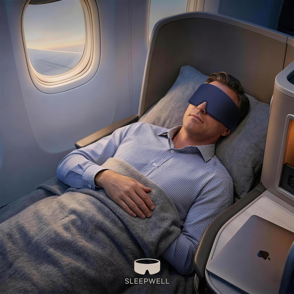 Tongtuo Sleep Mask For Men & Women Blackout Eye Mask For Sleeping Hypoallergenic Ultra-Lightweight Full Coverage Blindfold With Quiet Adjustable Strap Reversible & Cooling For Airplane Travel