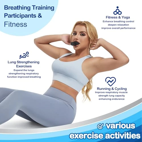 Tyeingo Lung Trainer, Breathing Exercise Device For Lungs, Adjustable Resistance Breathing Trainer For Respiratory Muscle Training | Boost Endurance Performance And Respiratory Fitness