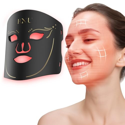 Bnu Wireless Red Light Therapy For Face, 7Colors Led Light Therapy Mask, 1500Mah Remote Control, 630Nm Red Light Therapy For Anti-Aging At Home & Travel