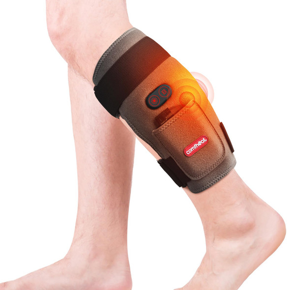Comfheat Cordless Leg Heating Pad With Vibration For Pain Relief, Wearable Wrap Around Heating Pad For Knee, Shin Splint, Calf, Arm, Thigh Pain Relief, Rechargeable With Battery