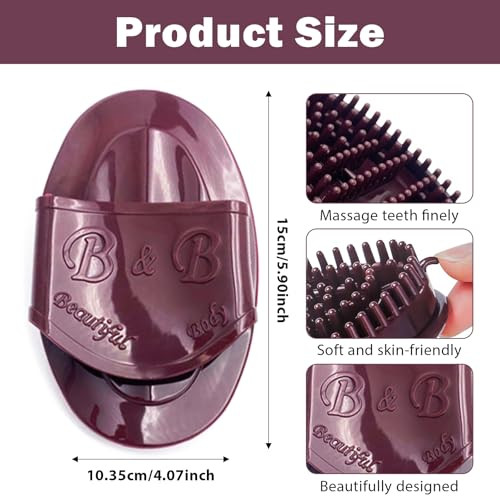Daureve Meridian Massage Brush Set Upgraded Professional Meridian Massage Brush Full Body & Scalp Acupressure Tool For Head-To-Toe Relaxation Salon Quality Comb Idea ' 2Pcs