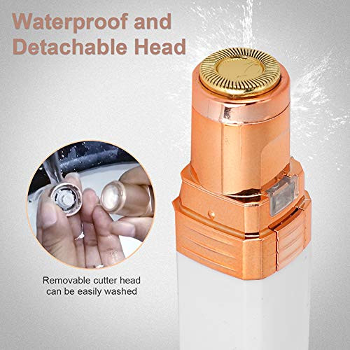 Zjchao Electric Hair Remover, Lipstick Shape Mini Face Body Hair Shaver Machine, Painless Epilator For Upper Lip Chin (White)