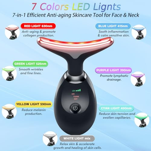 Candio Face And Neck Massager T I 7 C I R Facial Massager For Face And Neck Face Cuipting Tool For S in Care - Black