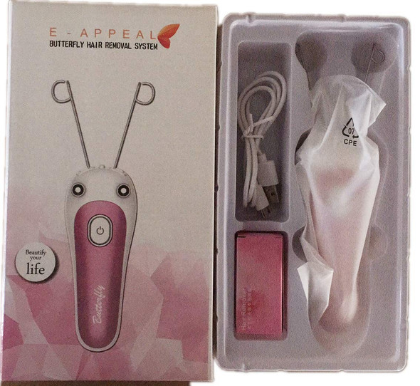 Sykik Butterfly Hair Removal System Thread Machine For Facial And Body Hair Removal With Rechargeable Battery