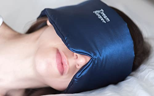 Dream Sleeper Hypoallergenic Sleep Masks For Sleeping | Chronic Migraine | | Side And Back Sleep Mask | Free Lifetime s. Large Straps, Silky Total Blackout Mask. Dream Sleeper Mascara Dormir | Women Men
