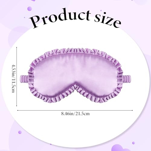 Axafazup Pure Soft Silk Sleep Mask, Light Blocking Eye Mask With Upgraded Nose Pad, Breathable Blindfold With Elastic Strap, For Women Girls, Includes Travel Pouch, Ideal For Night Sleep, Travel (Purple)