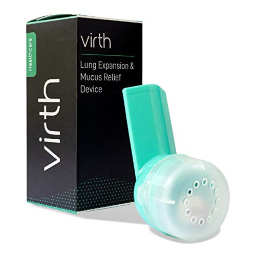 Virth Mucus Relief Device By Virth - Breathing Exercise Device - Clear Lungs - Flutter Valve Lung Exerciser Device - Lung Cleanse & Breathing Treatment - Health & Wellness Device - Enhanced Comfort