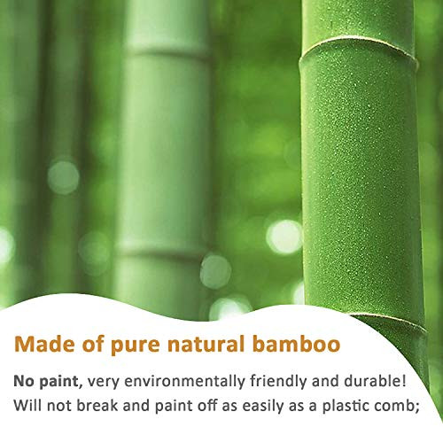 Yuc Paddle Brush, Hair Brush, Made Of Pure Natural Bamboo, No Paint Coating, Massage The Scalp While Combing Hair To Promote Blood Circulation, Prevent Static Electricity ( ) 1Pcs