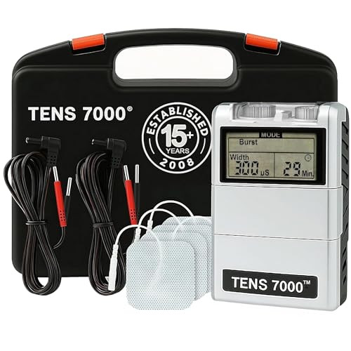 Tens 7000 Tens 7000 Digital Tens Unit With Accessories - Muscle Stimulator Machine For Back Pain Relief, Sciatica, Neck, Nerve, Shoulder, Hip, Elbow, Muscle Pain Relief