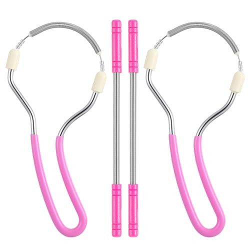 Andibro Spring Facial Hair Removers For Women, Spring Manual Epilator Hair Removal Threading Tools Face Hair Remover With Handle 4Pcs