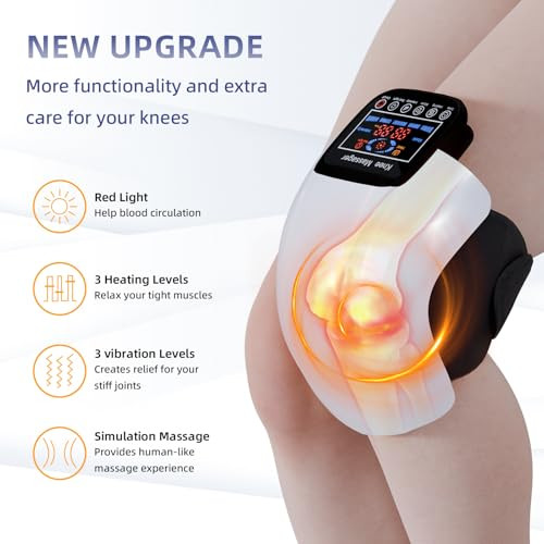 Supband Knee Massager 4 In 1 With Heat, Vibration, Red Light And 3D Massage, Cordless, Portable, Rechargeable