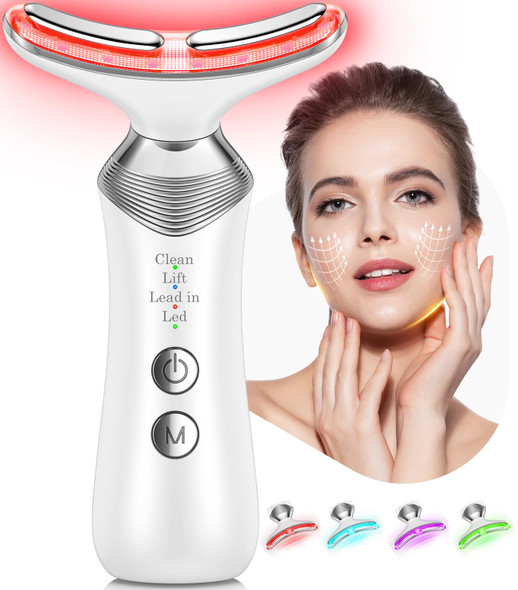 Yumaid Face Massager Tool For Face And Neck, 7-In-1 Facial Neck Massager Tool With 4 Modes, Beauty Device Facial Massage For At-Home Skin Care Or Travel Use