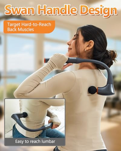 Careking We Always Care Detachable Massage Gun Deep Tissue For Shoulder,Neck, Arm, Thigh,Waist-Ergonomic Handheld Extension Back Massager For Pain Relief, Portable Muscle Massager, Best s For Women Men, Fsh-Hsa-Eligible