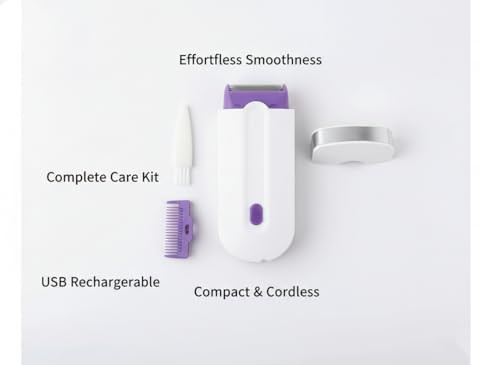 Zndije Women Laser Rechargeable Epilator Remover Smooth Touch Hair Removal Instant Pain Free Razor Sensor- Light Technology Hair Remove (Color : White Medium Packing Box)