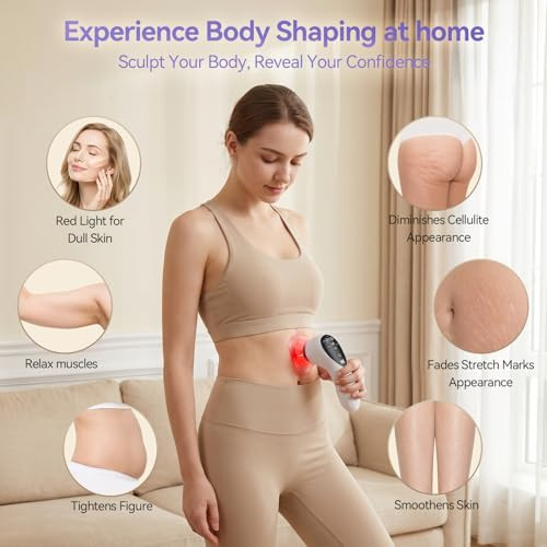 Caremorr 5-In-1 Body Sculpting Machine, Electric Cellulite Massage Tool For Body, Face, Neck, Back, Arm, Stomach, Leg, Calf, Hand, Firming & Circulation Home Spa Or Travel Self Care, s For Women
