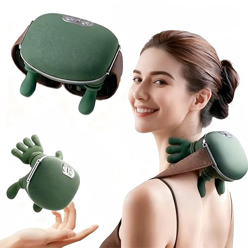 Bitoffun Shoulder And Neck Massager, Bionic Heated Massager, Neck Massager With Fingers, 4D Kneading Massage, Simulates A Real Palm Massage For Comfort, Relax Muscle Tension