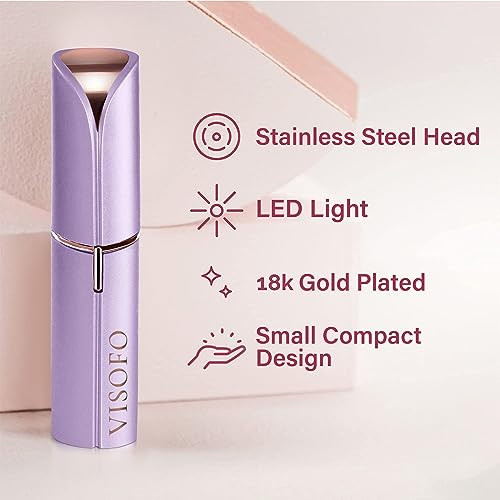 Visofo Bundle Of Facial Hair Removal Amethyst And 4 Extra Heads