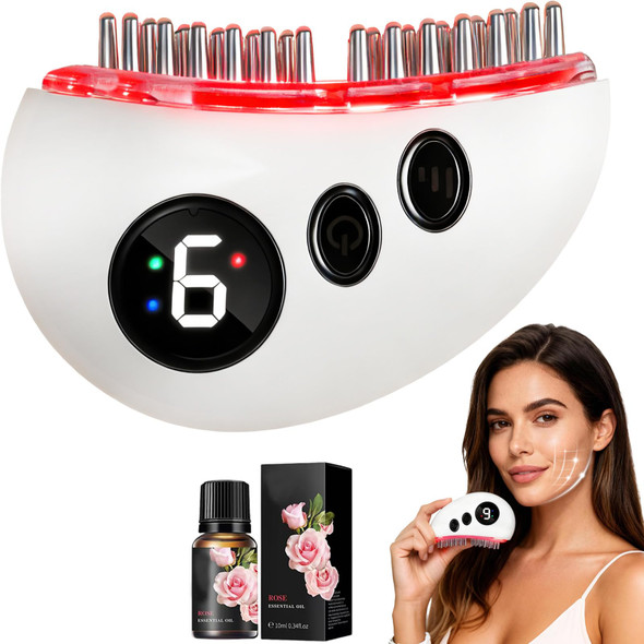 Cxgtci Electric Lymphatic Contour Face Brush With 9-Level Heating,Massage&Vibration,Scraping Massage Tool For Double Chin,Jawline,Puffiness And Facial Sculpting