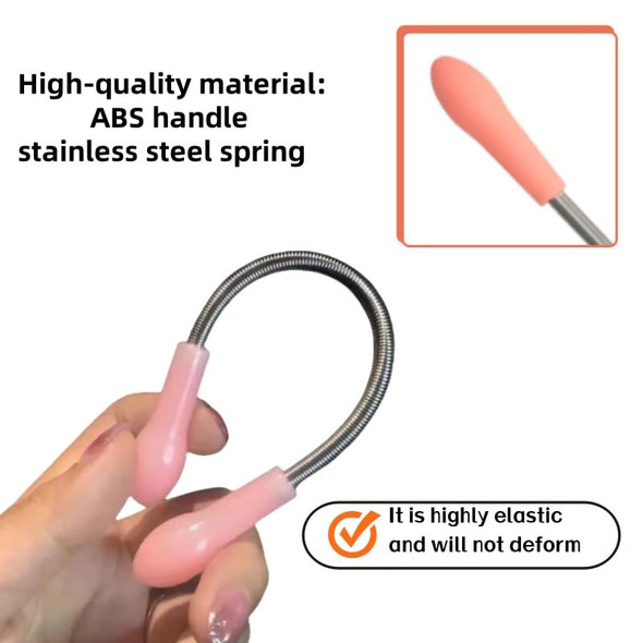Ycnpeatt Threading Hair Removal Facial Hair Remover Spring - Painless Lip/Chin/Neck Epilator Tool With Abs Handle, 19.5Cm Stainless Steel Coil For Women, Lasts Weeks (13.3G) 6 Pack