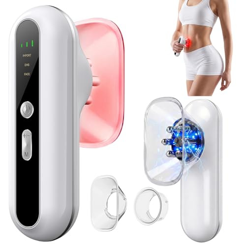 Dzavok Body Massager For Skin Appearance Care Red Light Heat & Vibration Beauty Device For Legs Arms Belly & Thighs Cordless Rechargeable Home Use