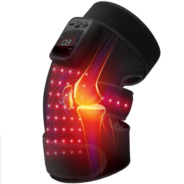 Cupilo Red Light Knee Massager With Heat & Vibration, Fsa Eligible Hsa Heated Knee Brace, 5 Light Levels & 5 Vibration Modes, 70 Triple-Chip Red Lights For Knee Elbow, Cordless Knee Wrap For Home