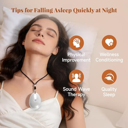 Weuyuy Sleep Sound Machine - Bone Conduction Portable White Noise Player, Rechargeable Handheld & Pendant Personal Audio Device, Calming Sound For Relaxation, Focus For Adults & Kids