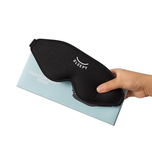 Glowco 3D Sleep Mask Contoured Eye Mask For Sleeping 100 Blackout Zero Pressure Adjustable Strap Light Blocking Eye Cover For Side Sleepers & Back Sleepers Travel Men And Women