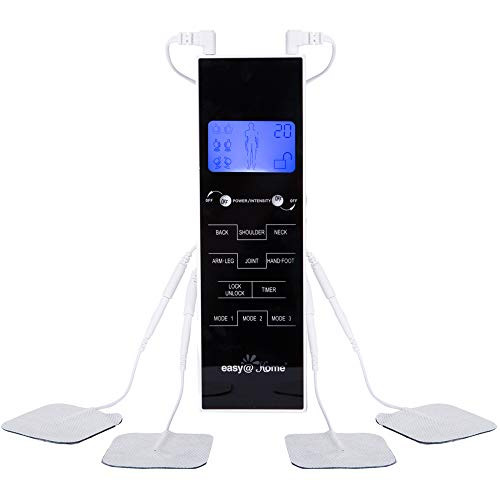EasyaHome Easya Home Tens Unit Muscle Stimulator, Electronic Pulse Massager,Ems Tens Machine,Pain Relief Therapy Pain Management Device,Backlit Lcd Display, Otc Home Use - Fsa Eligible Handheld, Ehe010