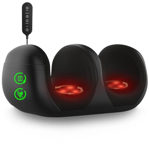 Lingteng Cordless Foot Massager With 120 F Heat Rechargeable Shiatsu Foot And Calf Kneading Machine With 3 Intensities And Remote For Home Office s For Women Men Dad Mom