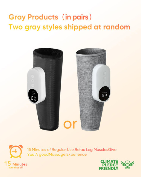 Lingteng Leg Massager For Circulation And Pain Relief, Calf Air Compression Massager With Heat, Leg Massager With 3 Intensities, 3 Modes, Easy To Use, Muscle Relaxation, s (Pair)