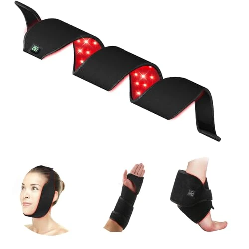 Hsypti Red Light Therapy Belt For Body, 37'' Cordless Red Infrared Light Wrap For Neck Chin Knee Ankle Hand Pain Relief, 660Nm & 850Nm With Pulse & Heating Modes