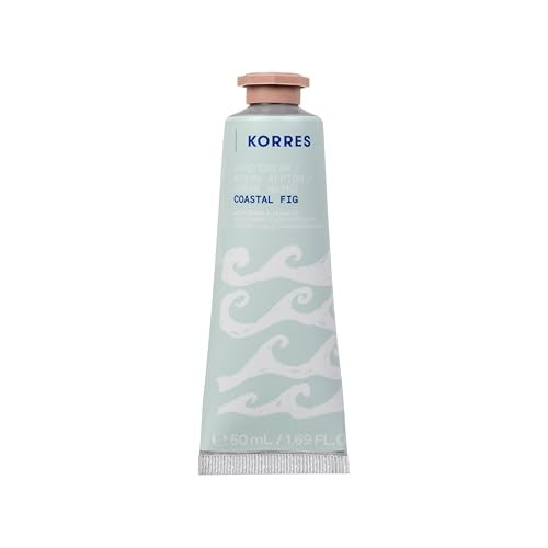 Korres Coastal Fig Hand Cream Moisturising Hand Care With Sweet Almond Oil Natural Fig Fragrance Silicone & Paraben-Free Vegetarian For Soft Hands And Nourished Cuticles 50 Ml