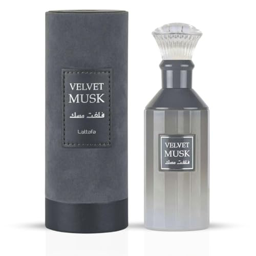 Lattafa Velvet Musk Soft Powdery Woody Eau De Parfum Spray Long-Lasting Fragrance For Unisex 3.4 Ounce / 100 Ml