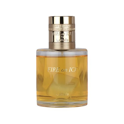 Lattafa Fire On Ice Fruity Spicy Woody Ambery Eau De Parfum Spray Long-Lasting Fragrance For Unisex 3.71 Ounce / 110 Ml