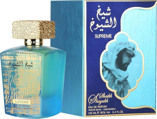 Lattafa Sheikh Al Shuyukh Supreme Spicy Sweet Woody Amber Eau De Parfum Spray Long-Lasting Fragrance For Unisex 3.4 Ounce / 100 Ml