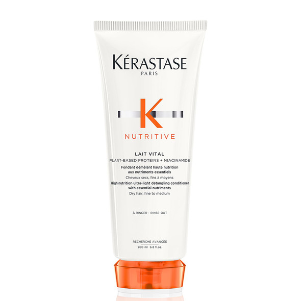 Kerastase Nutritive Lait Vital Hydrating Conditioner For Fine To Medium Dry Hair - Illuminates Shiny Hair And Easily Detangles With Plant-Based Proteins & Niacinamide