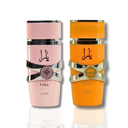 Lattafa For Women 2 Piece Eau De Parfum Set (Yara + Yara Tous) 3.4 Ounce/100 Ml Each