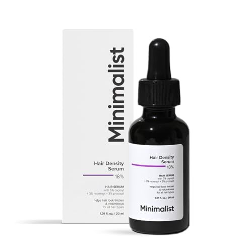 Minimalist Hair Density Serum 18% | Hair Growth Serum With Procapil Capixyl Redensyl Anagain & Baicapil For Hair Fall Control | Women & Men | 30 Ml | 18%